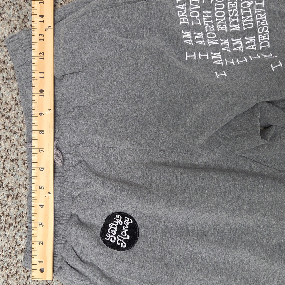 Salty‎ Honey inspirational Gray Joggers Comfy Cozy Women XXL - Picture 2 of 10